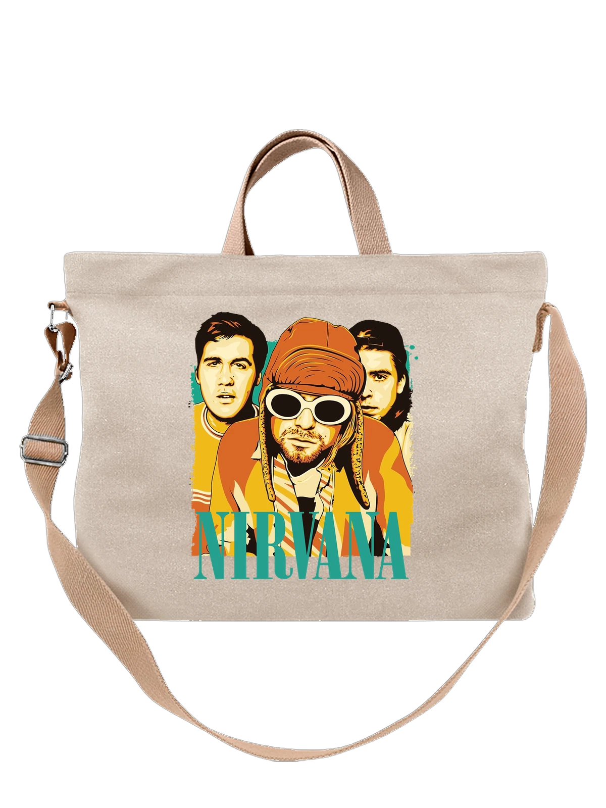 Сумка C Nirvana Нирвана белая с принтом — grunge — Белая, фото 1