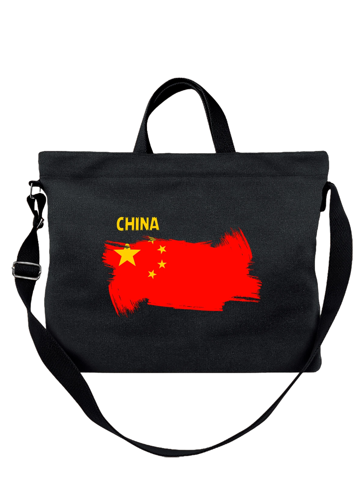 Сумка Флаг Китая China чёрная с принтом — национальная символика — Чёрная, фото 1
