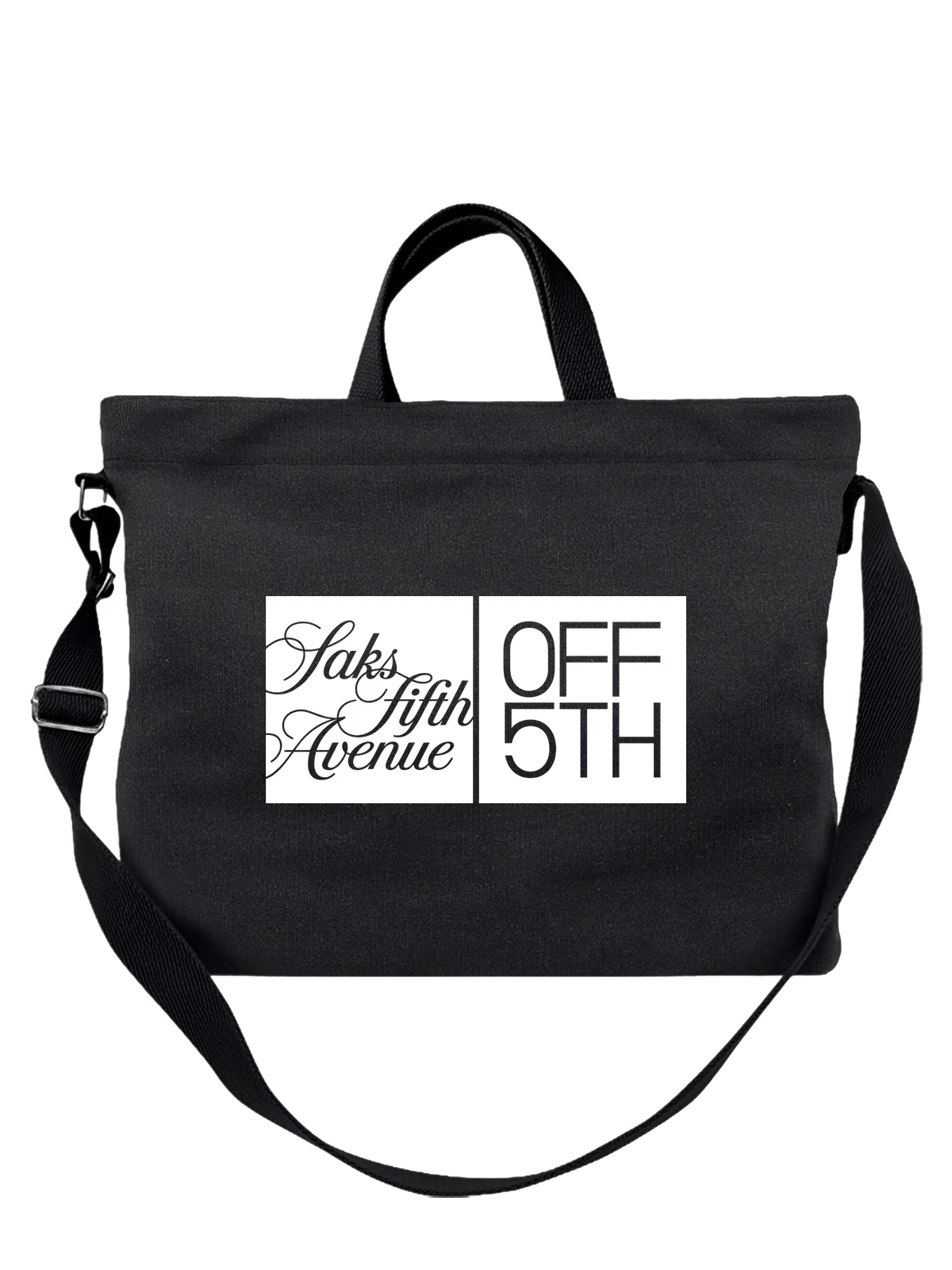 Сумка Saks Fifth Avenue чёрная с принтом — дисконт линия Off 5th — Чёрная, фото 1