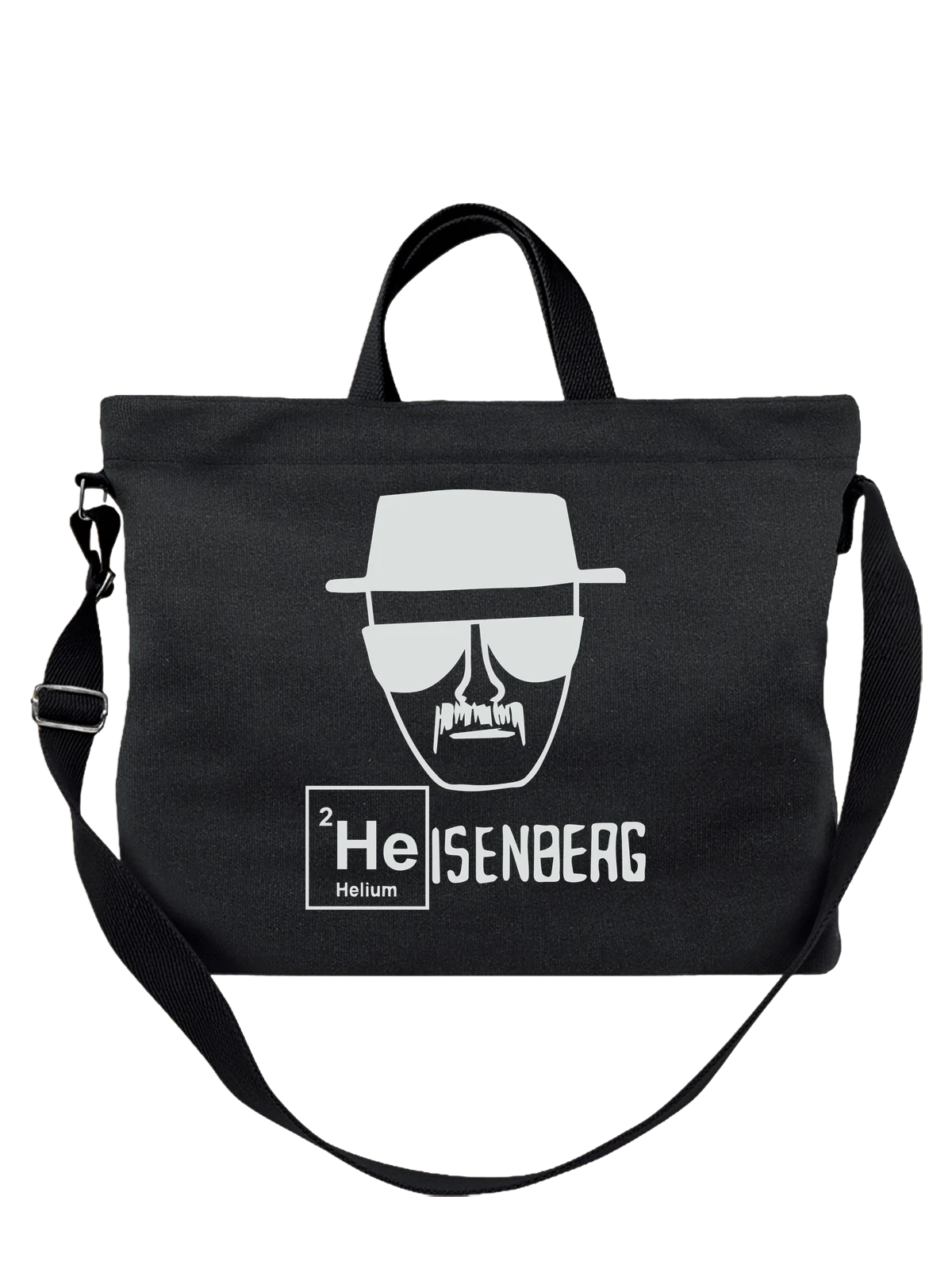 Сумка во все тяжкие Heisenberg чёрная с принтом — футболка подростку — Чёрная, фото 1