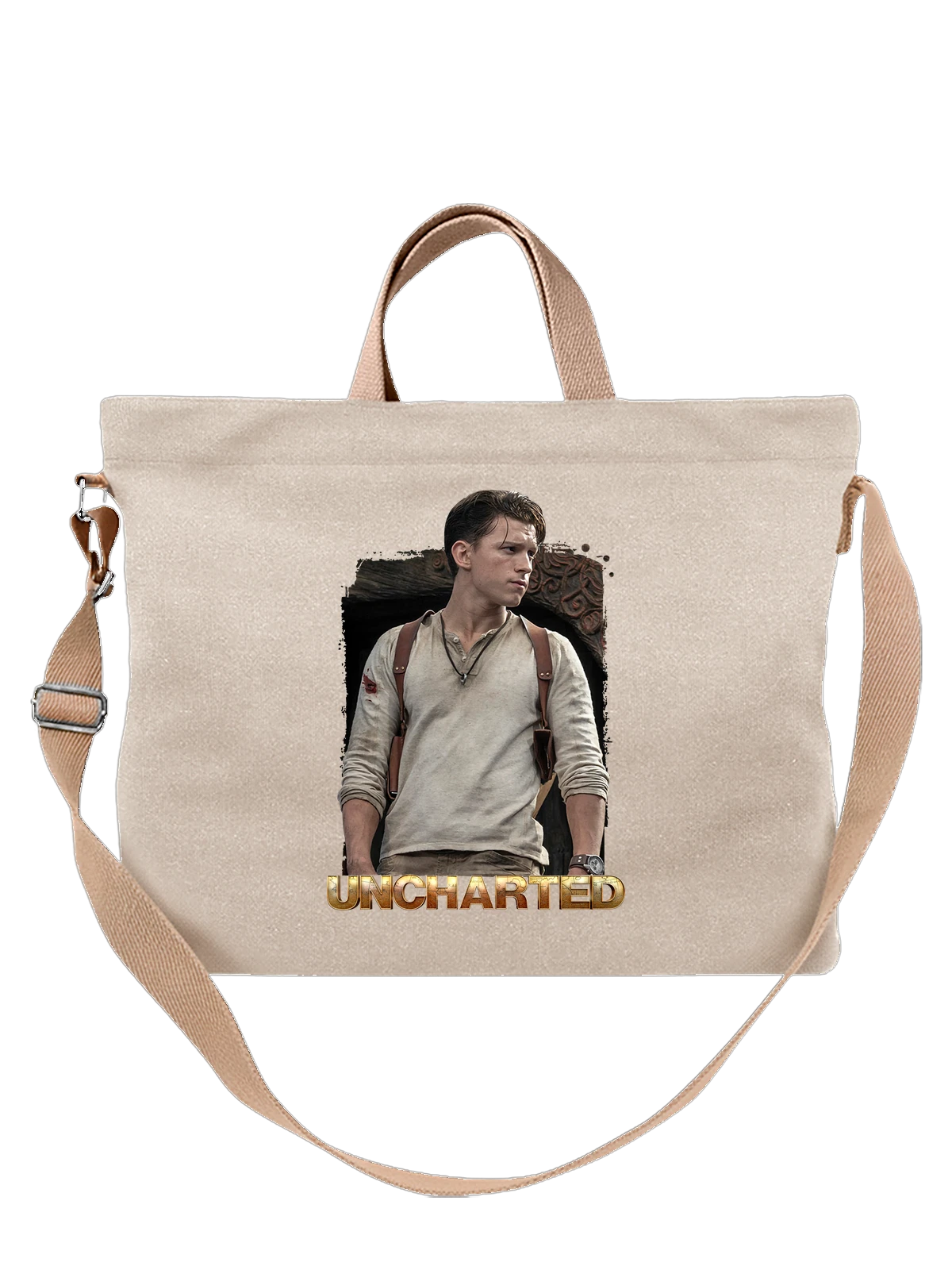 Сумка Uncharted белая с принтом — футболка подростку — Белая, фото 1