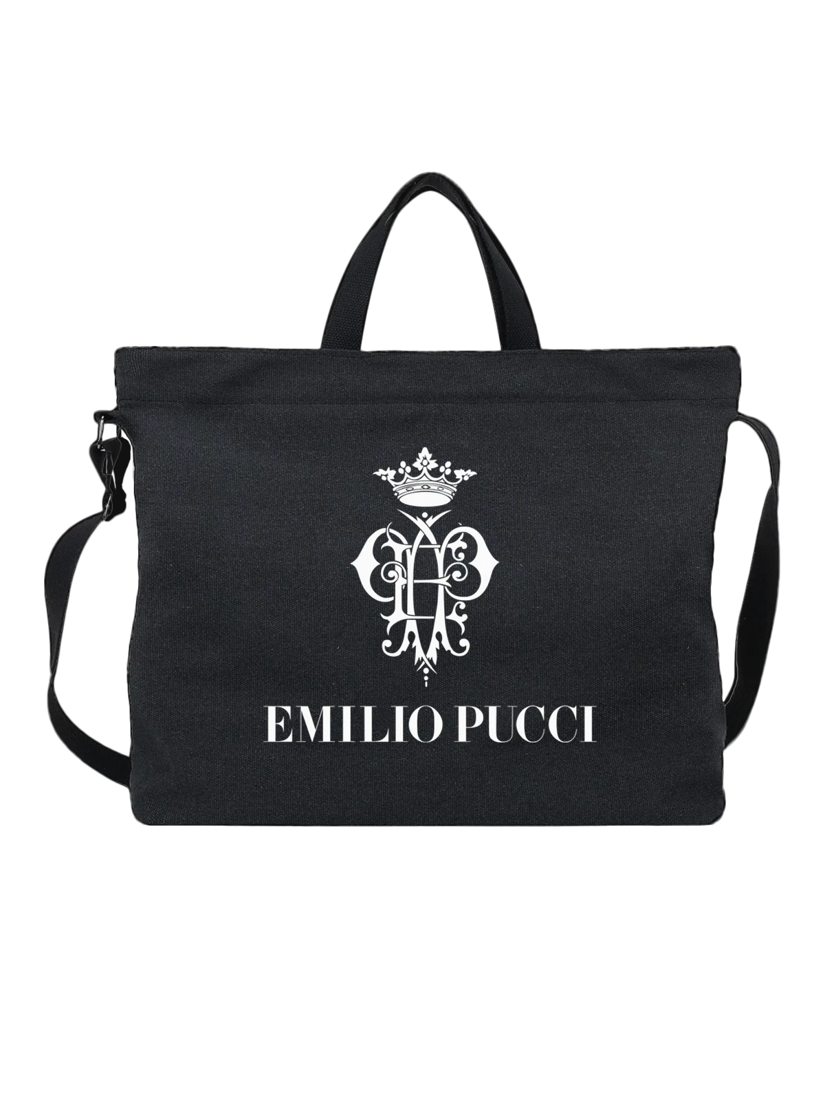 Сумка Emilio Pucci чёрная с принтом — монохромный принт — Чёрная, фото 1