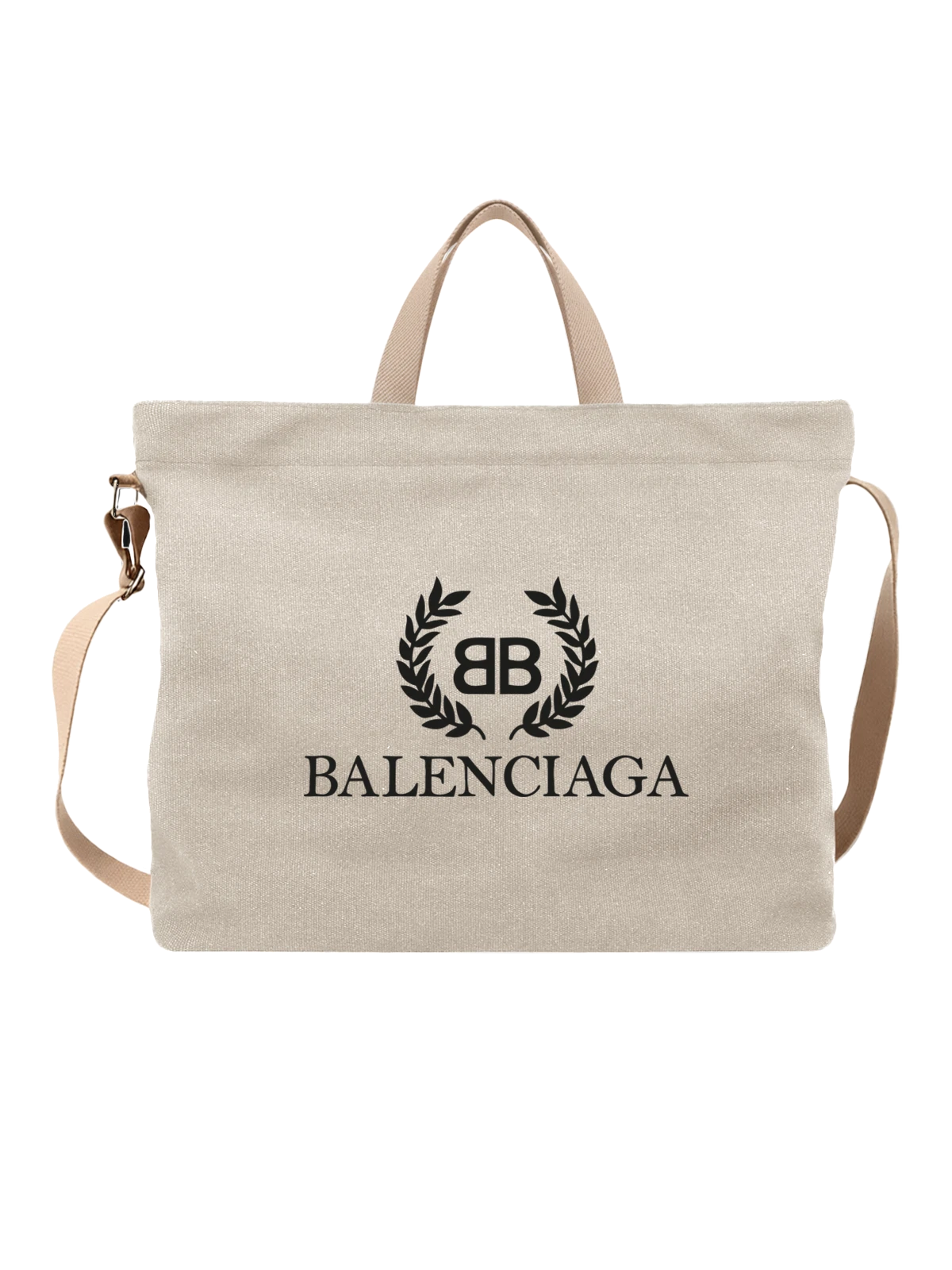 Сумка Balenciaga белая с принтом — геральдическая эмблема — Белая, фото 1