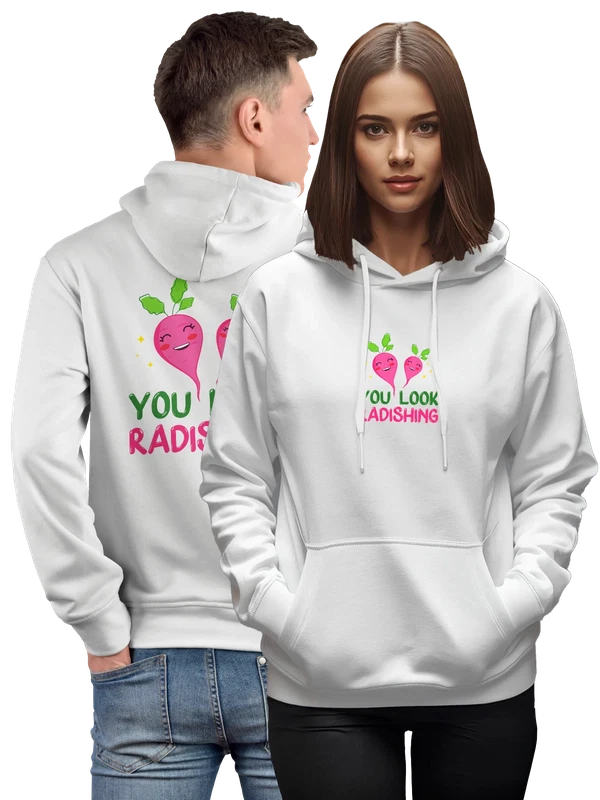 Худи свекла you look radishing — Белая, фото 1