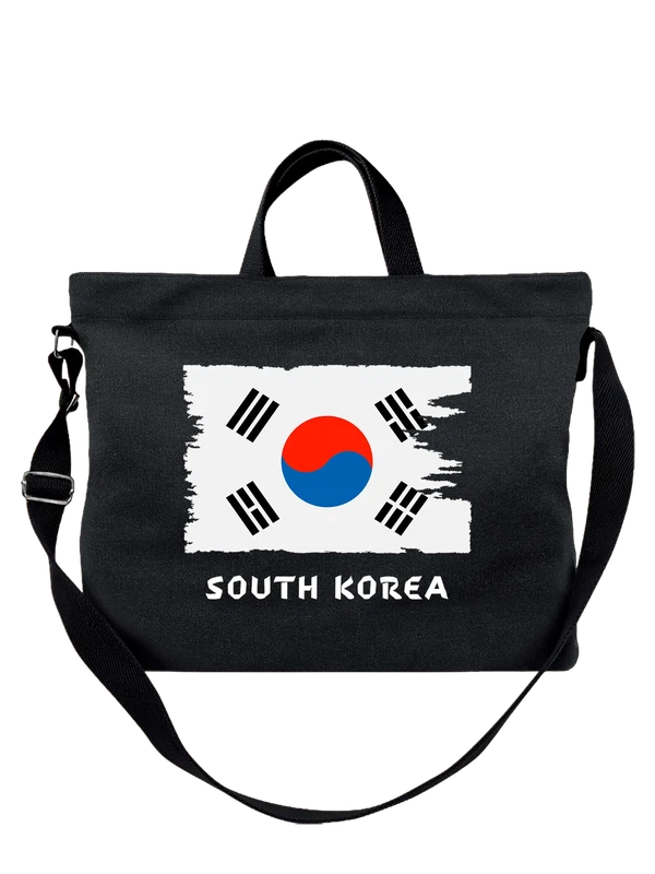 Сумка с флагом Южной Кореи South Korea — Чёрная, фото 1