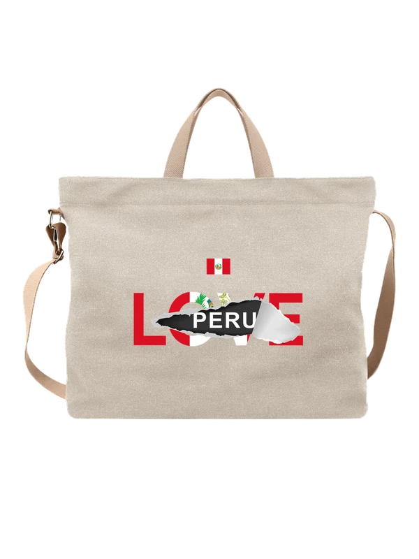 Сумка флаг Перу Peru — Белая, фото 1
