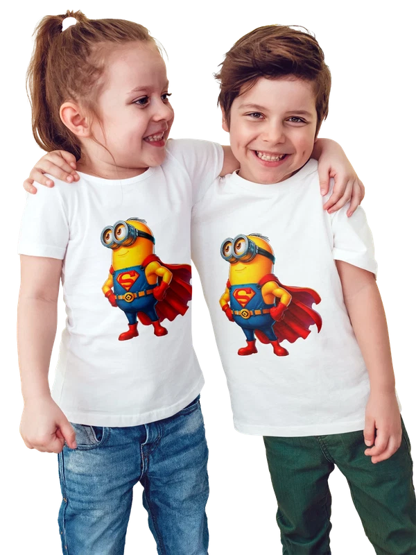 Футболка с Миньоном Minion Суперменом Superman — Белая, фото 1