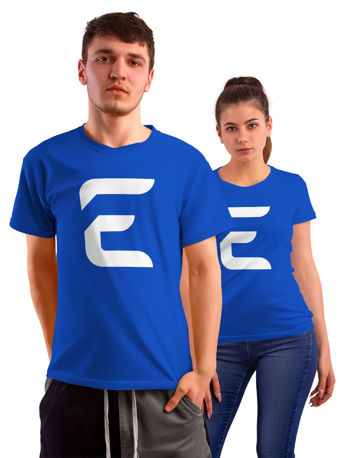 Футболка Epsilon синяя с принтом — цифровой дизайн — Синяя, фото 1