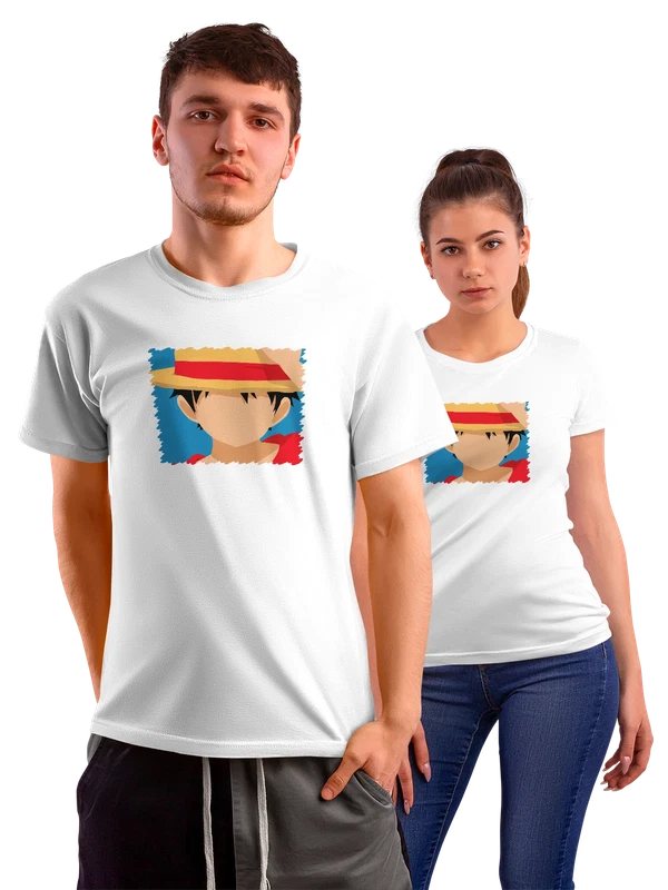 Футболка Anime Monkey D Luffy Faceless — Белая, фото 1
