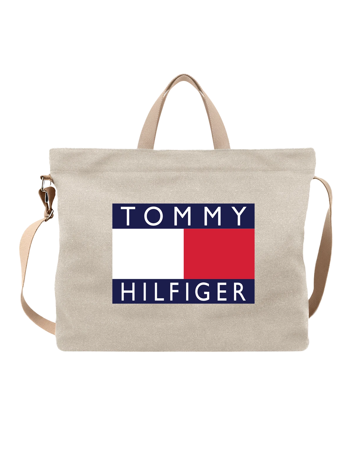 Сумка Tommy Hilfiger белая с принтом — морская эстетика — Белая, фото 1