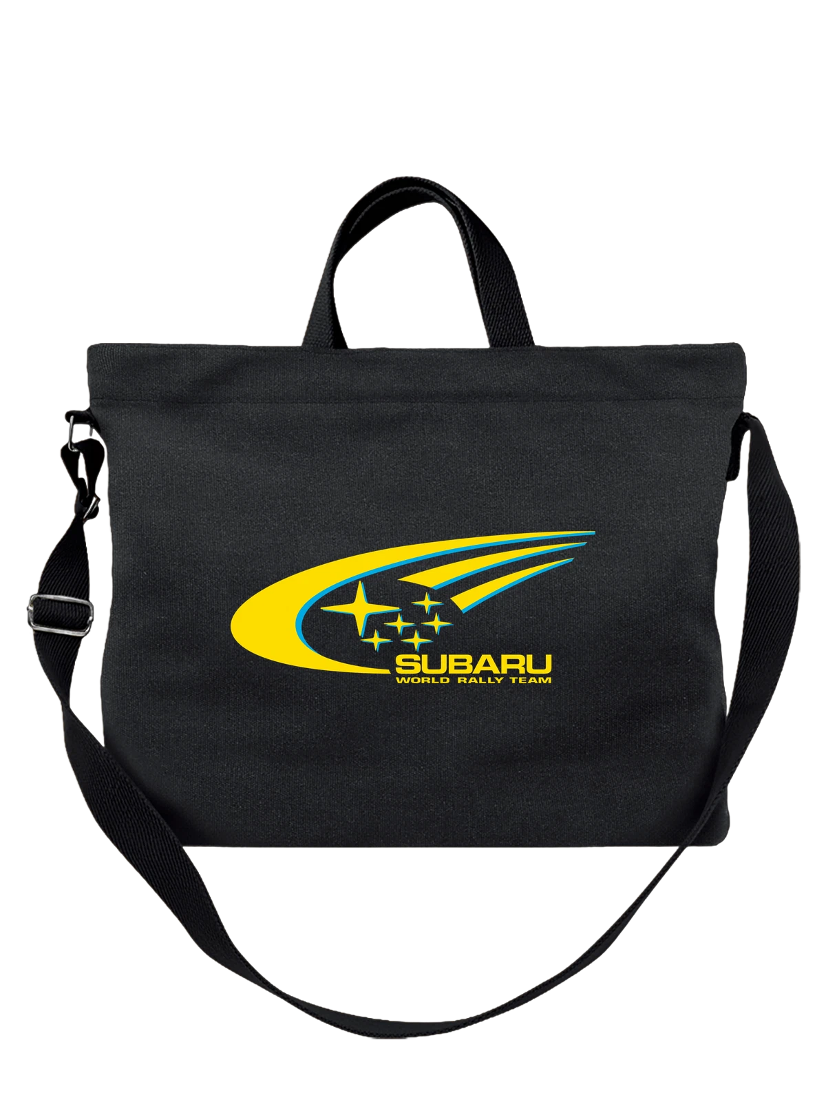 Сумка Subaru чёрная с принтом — контрастный принт — Чёрная, фото 1