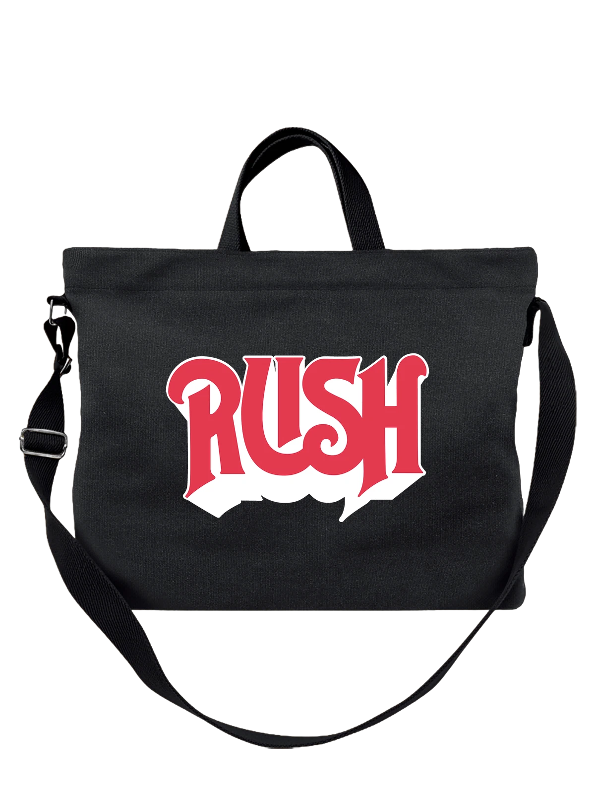 Сумка Rush чёрная с принтом — принт для меломана — Чёрная, фото 1
