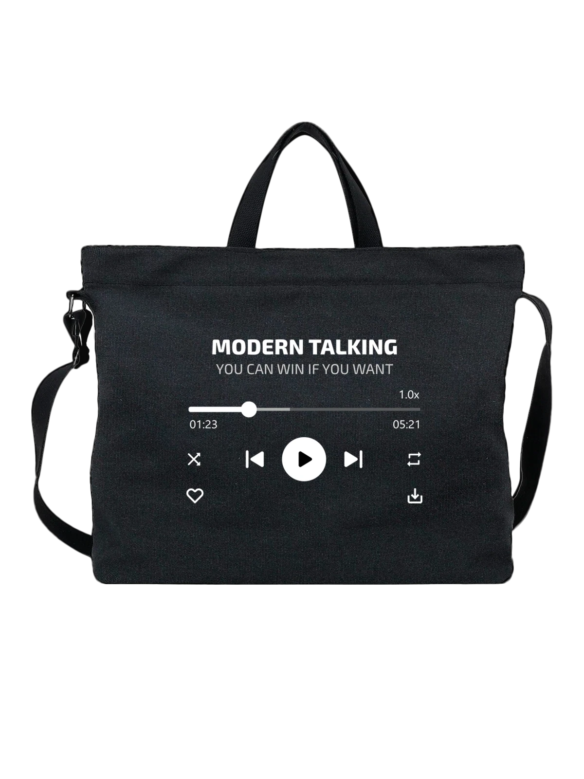 Сумка Modern Talking You Can Win If You Want чёрная с принтом — графический принт — Чёрная, фото 1