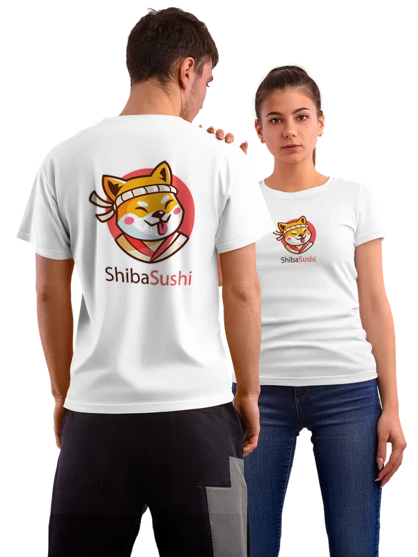 Футболка сиба ину shiba sushi — Белая, фото 1