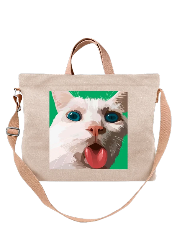 Сумка с котом — Белая, фото 1