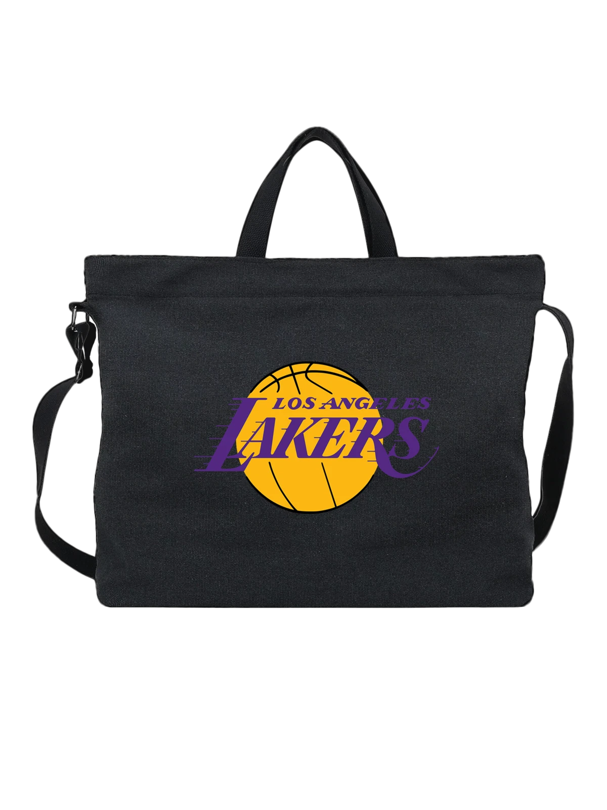 Сумка Lakers чёрная с принтом — спортивная тематика — Чёрная, фото 1