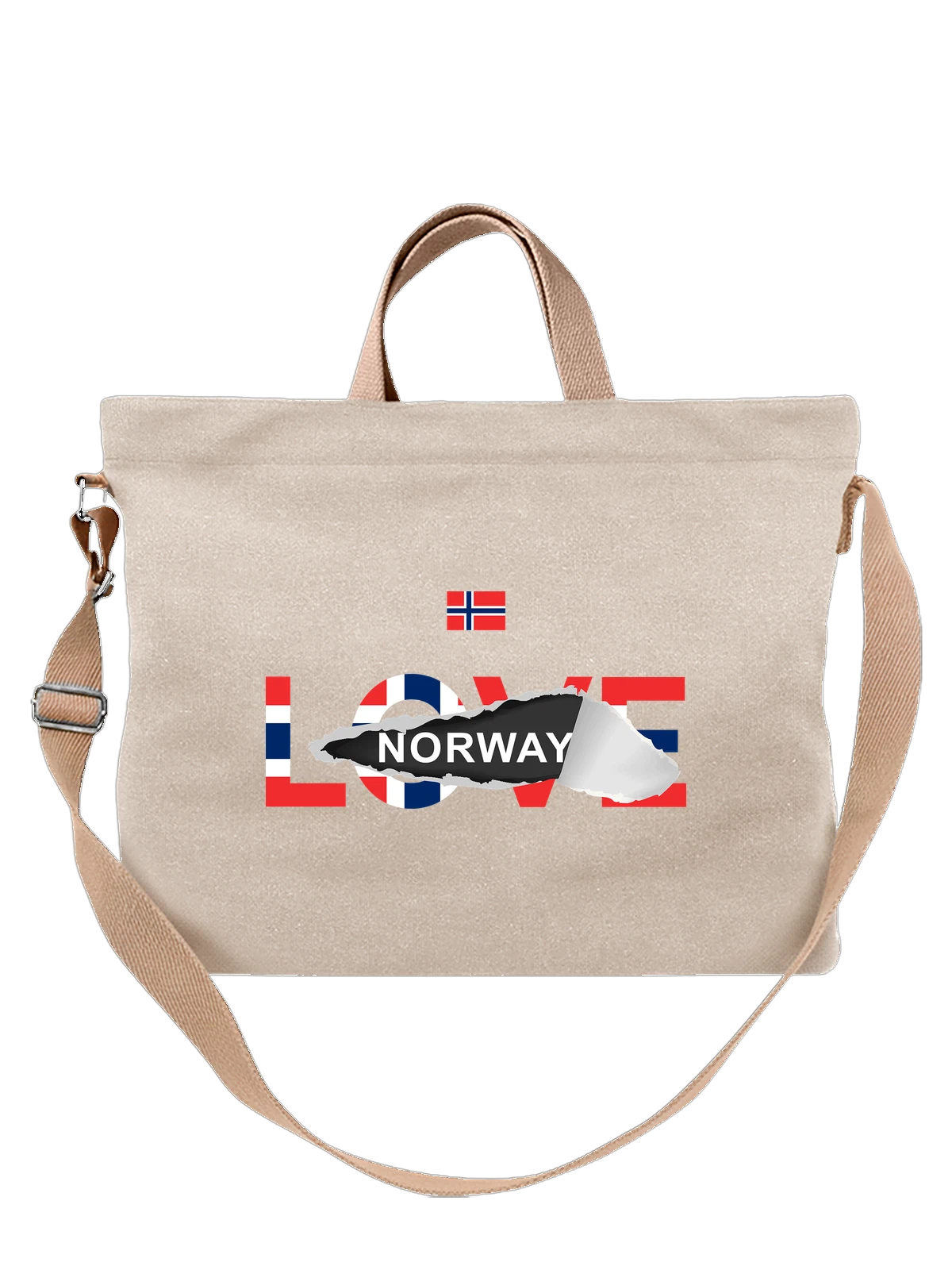 Сумка Флаг Норвегии Norway белая с принтом — национальная символика — Белая, фото 1