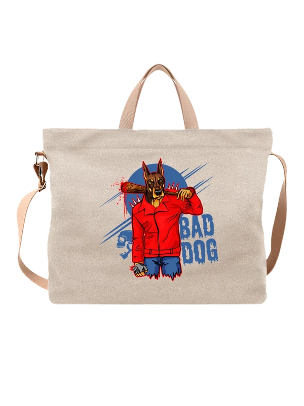 Сумка доберман bad dog — Белая, фото 1