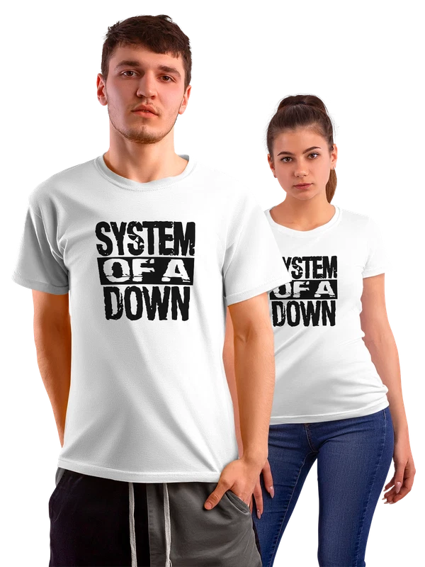 Футболка System Of A Down логотип — Белая, фото 1