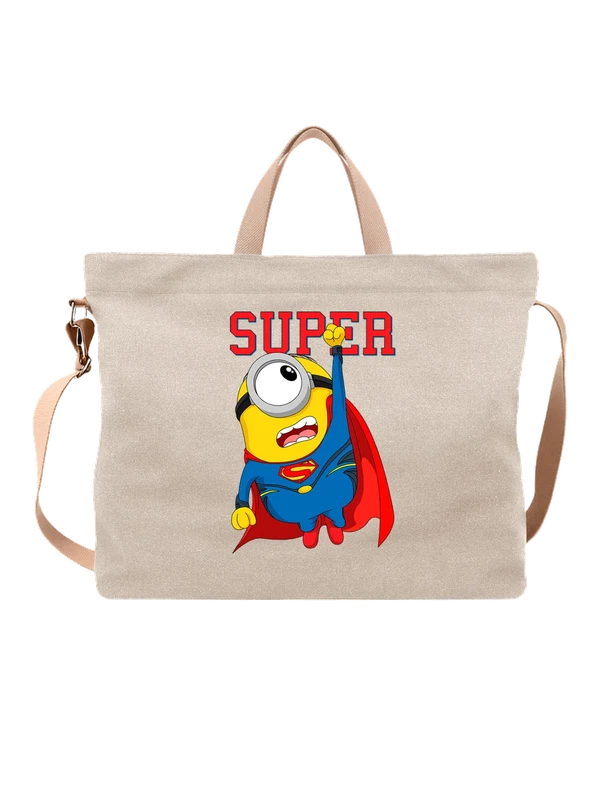 Сумка Миньон Minion Супермен Superman и надписью super — Белая, фото 1