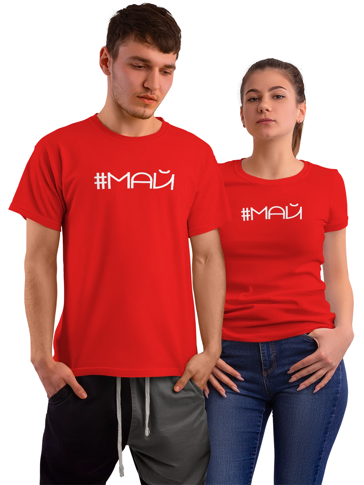 Футболка Май красная с принтом — надпись с именем — Красная, фото 1