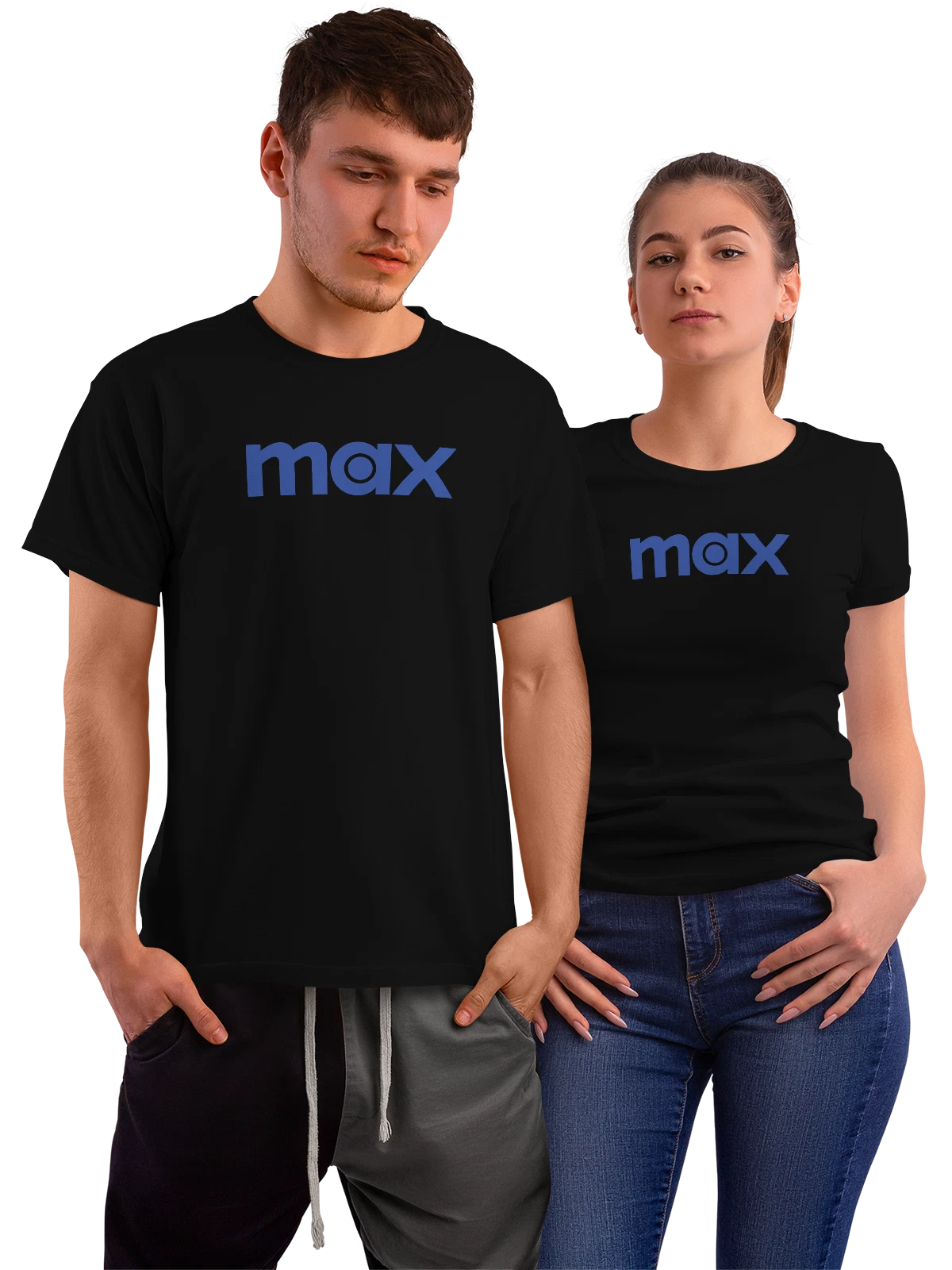 Футболка Max чёрная с принтом — современная айдентика — Чёрная, фото 1