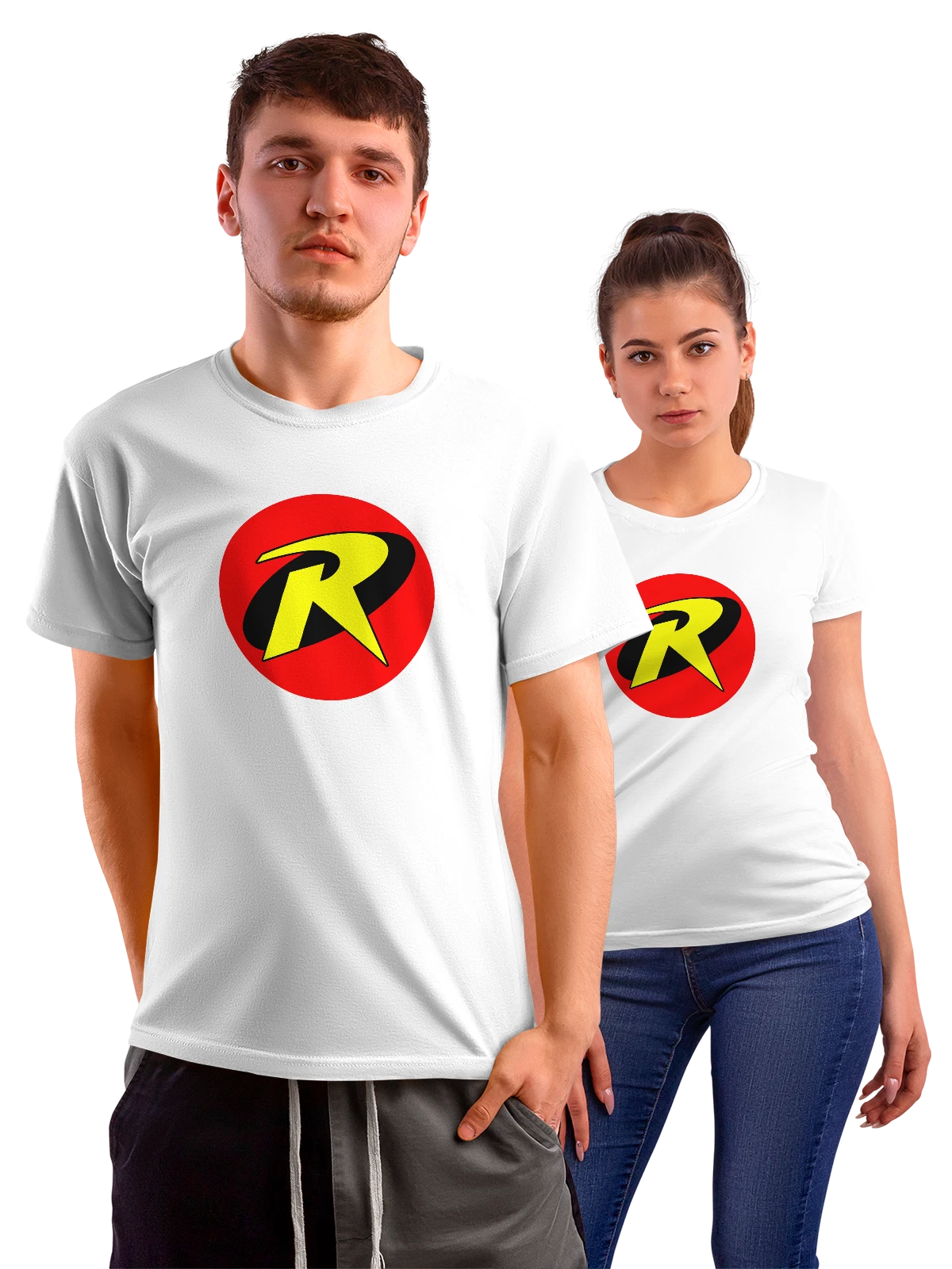 Футболка с логотипом Robin из Комиксов DC белая с принтом — комикс DC — Белая, фото 1