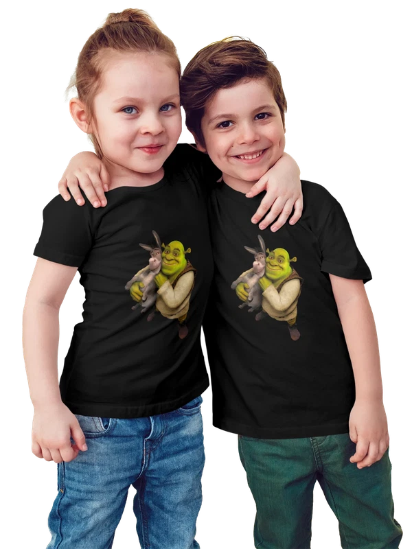 Футболка Шрек Shrek и Осел — Чёрная, фото 1