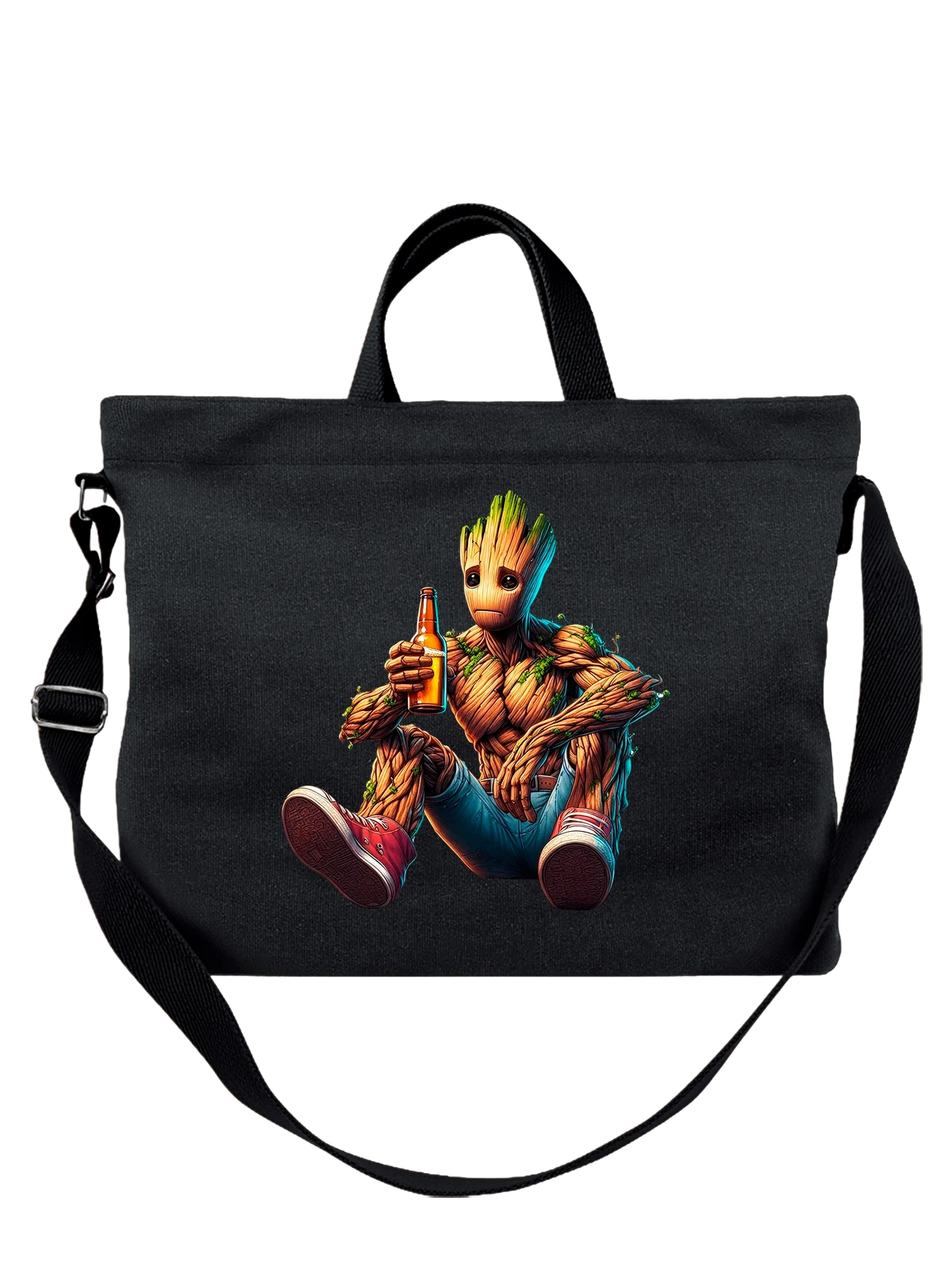 Сумка Грут Стражи Галактики Guardians of the Galaxy чёрная с принтом — исследование космоса — Чёрная, фото 1