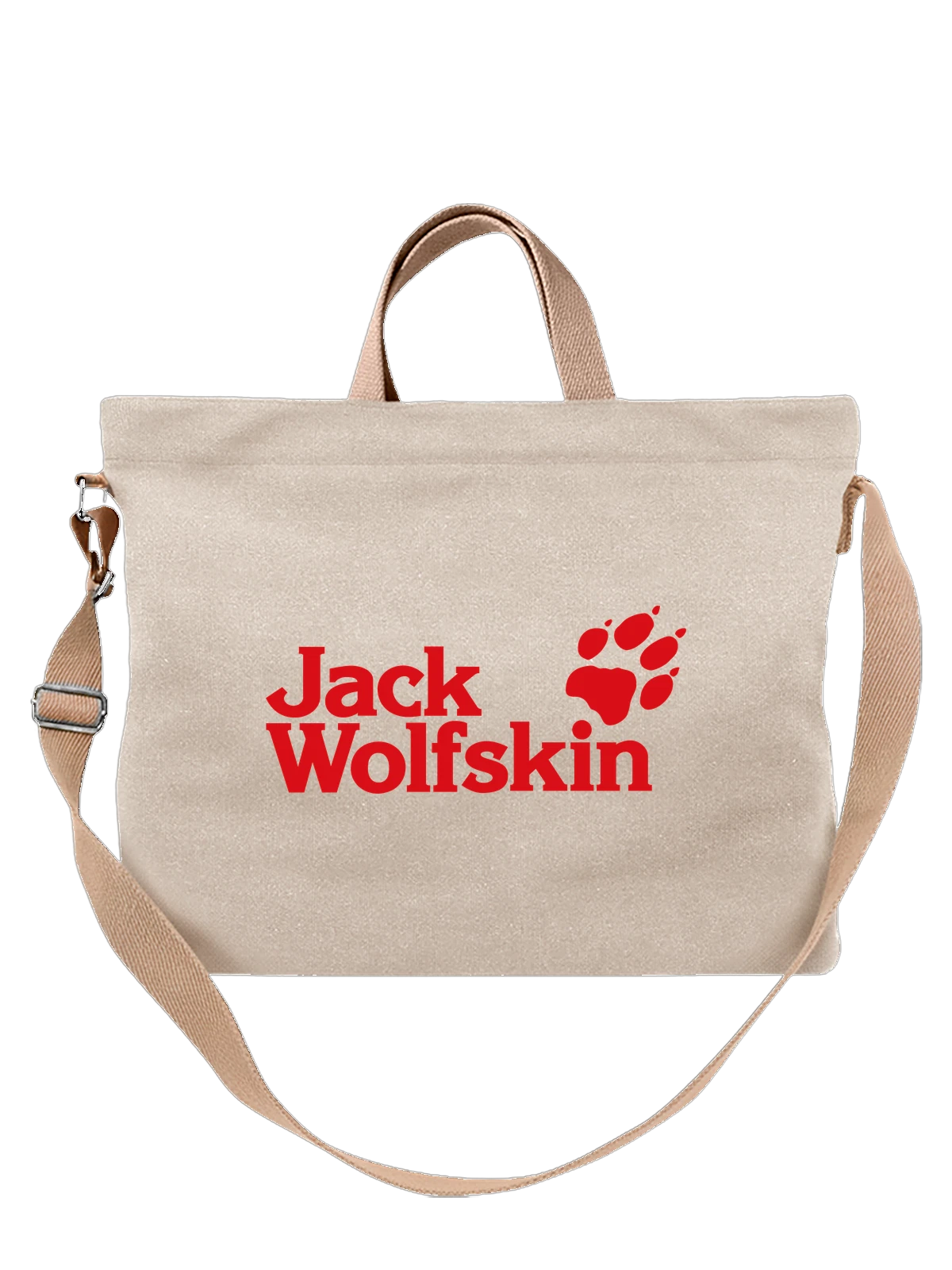 Сумка бежевая с принтом Jack Wolfskin — походы и треккинг — Бежевая, фото 1