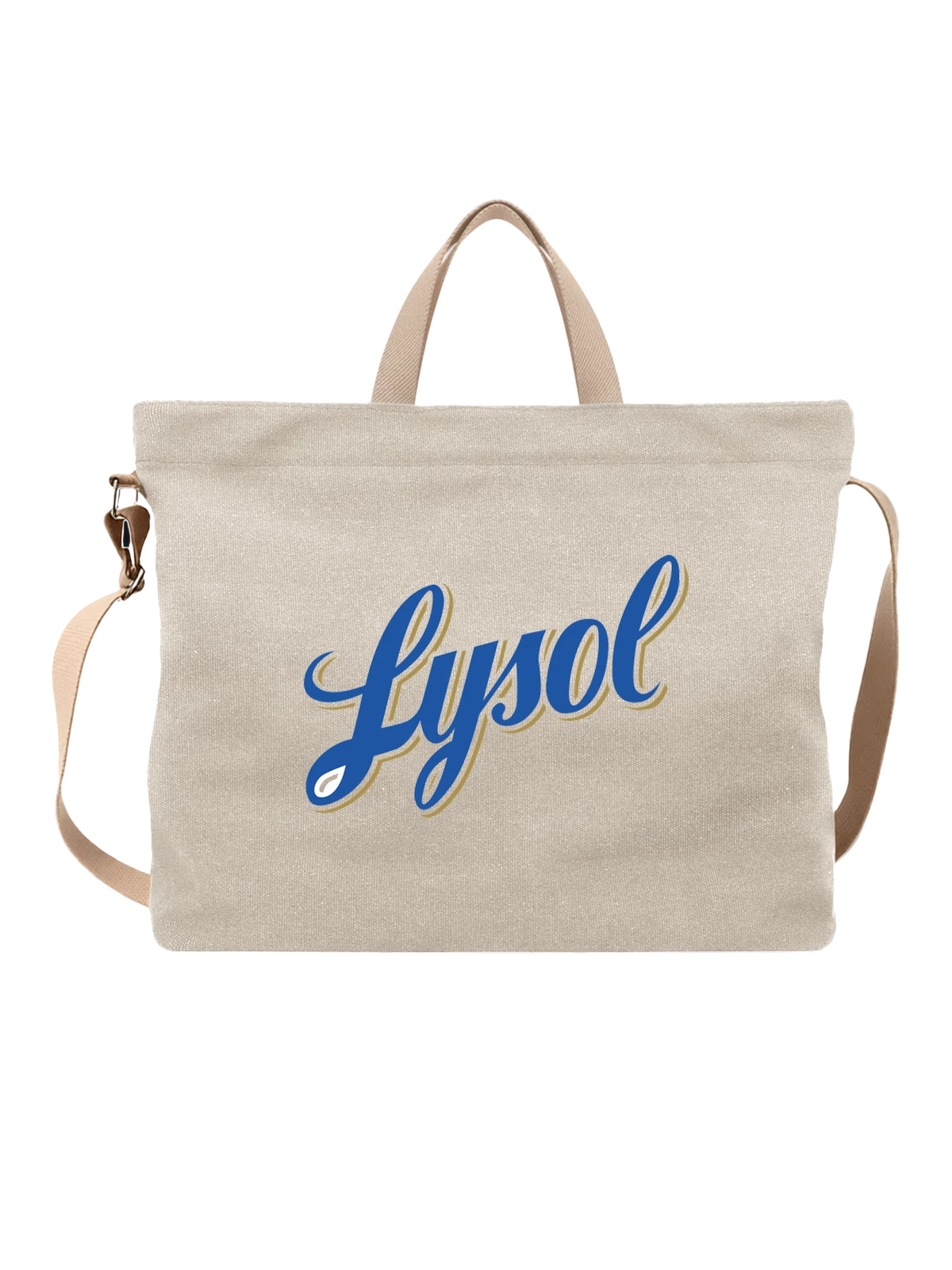 Сумка Lysol белая с принтом — современная айдентика — Белая, фото 1