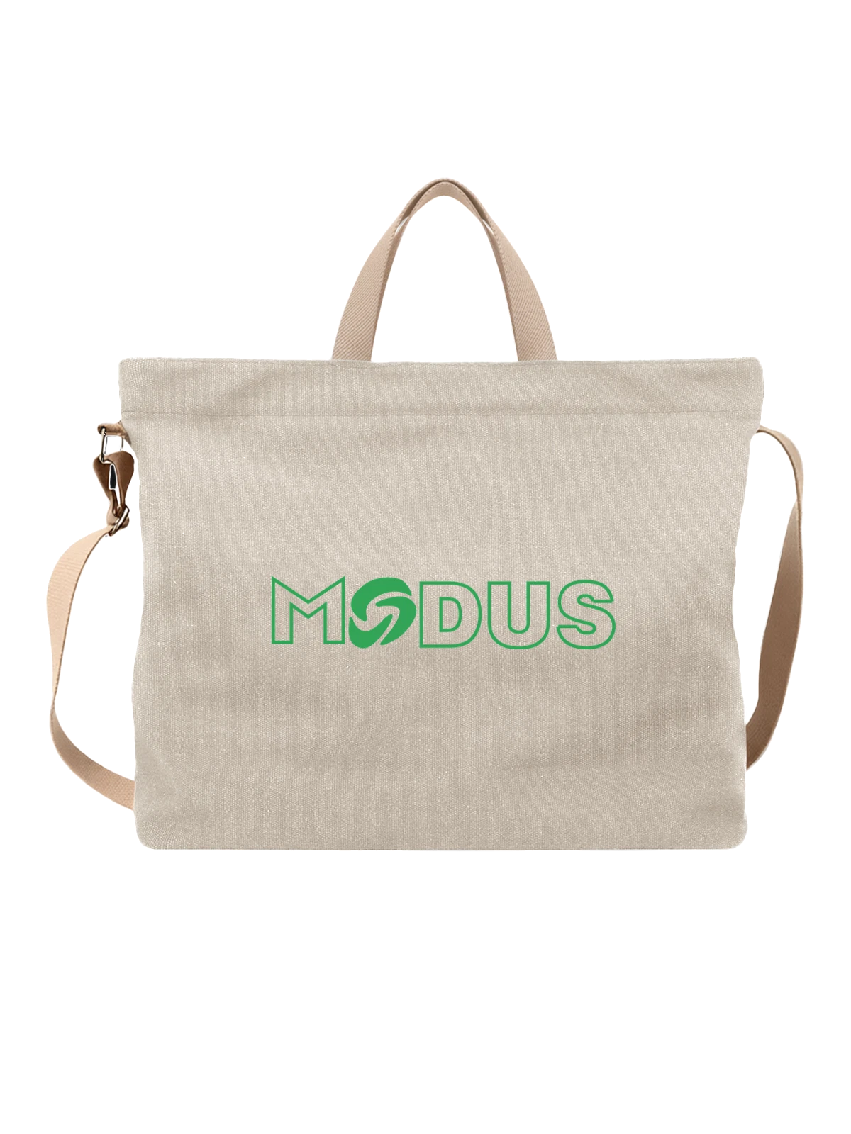 Сумка Modus белая с принтом — современная айдентика — Белая, фото 1