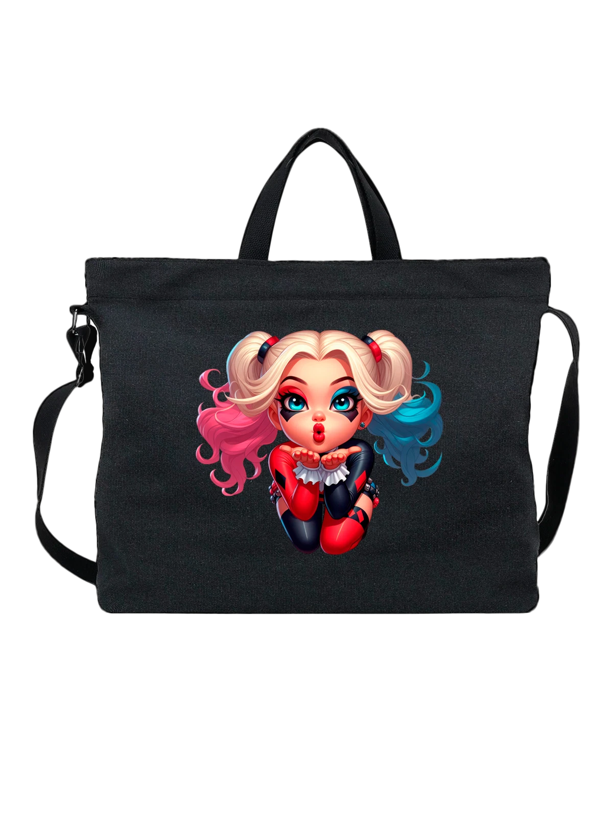 Сумка Харли Квинн Harley Quinn чёрная с принтом — подарок поклоннику — Чёрная, фото 1