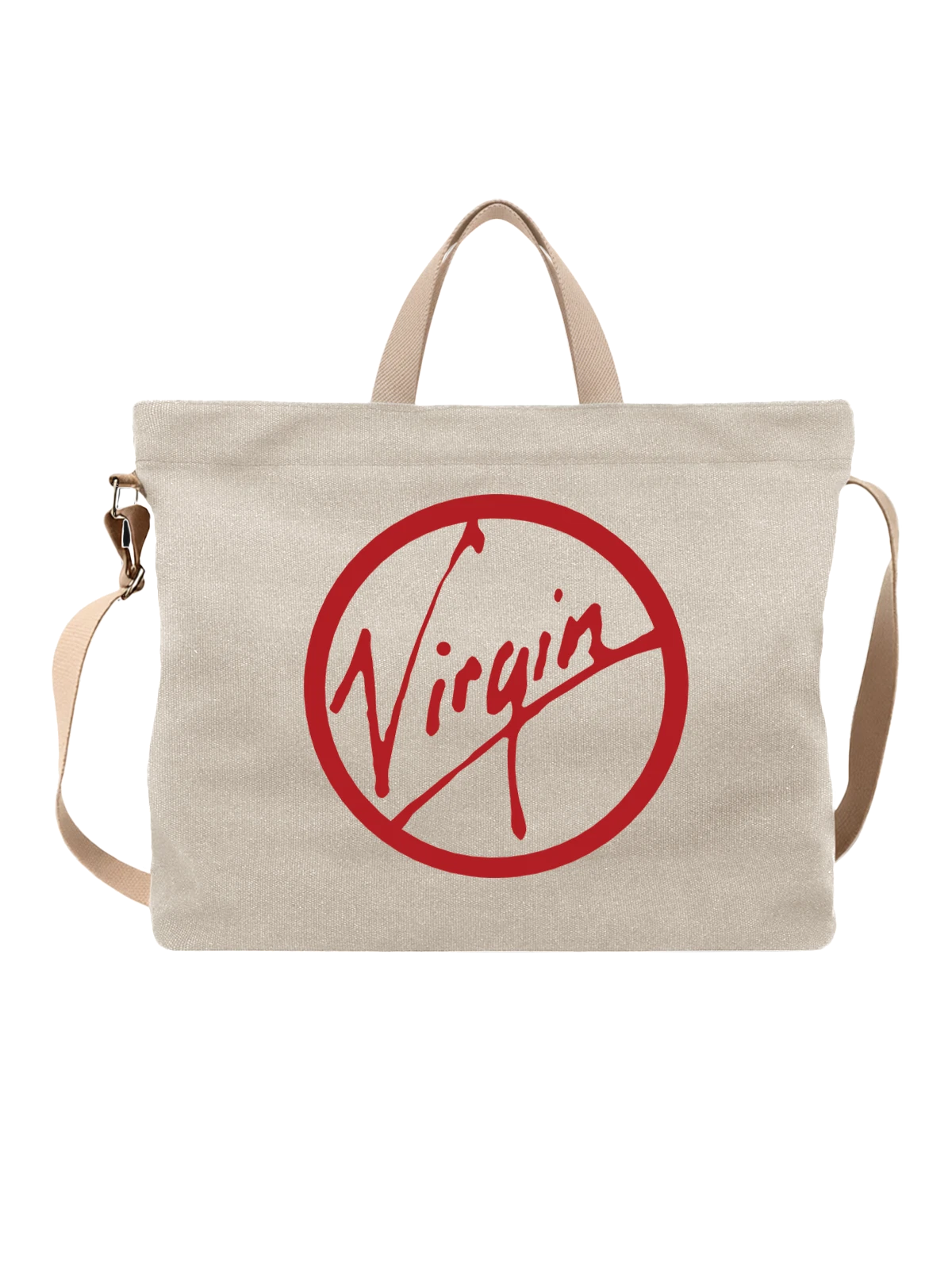 Сумка Virgin белая с принтом — современная айдентика — Белая, фото 1