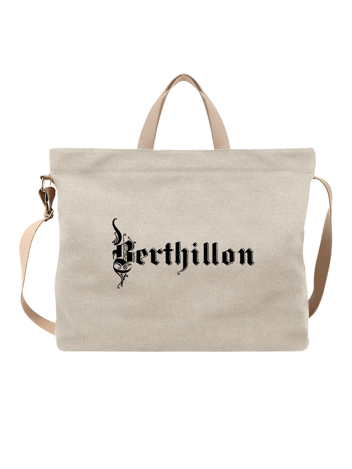 Сумка Berthillon белая с принтом — современная айдентика — Белая, фото 1