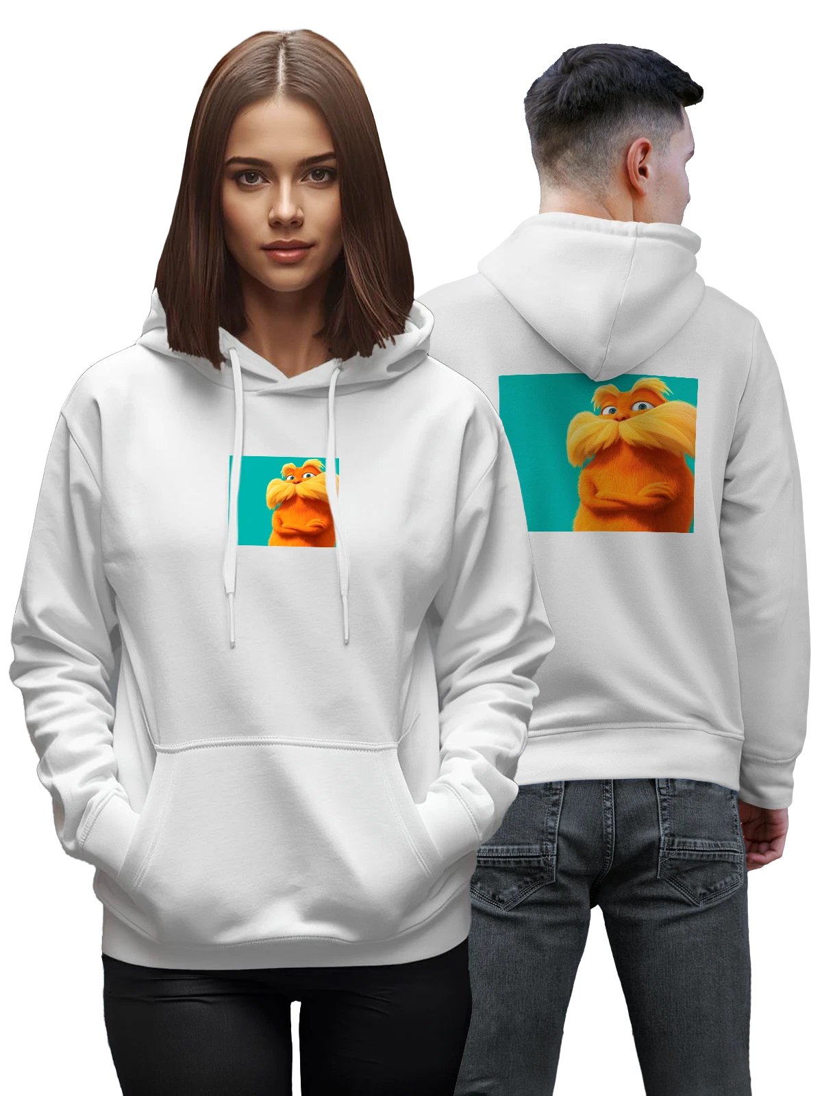 Худи Мультик Lorax белое с принтом — мультфильм — Белая, фото 1
