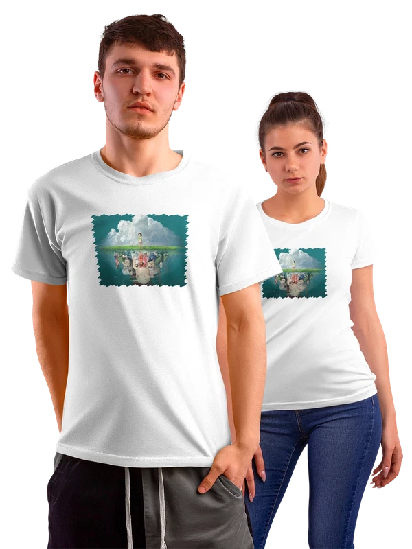 Футболка кино фильм Анимационные студии Ghibli — Белая, фото 1