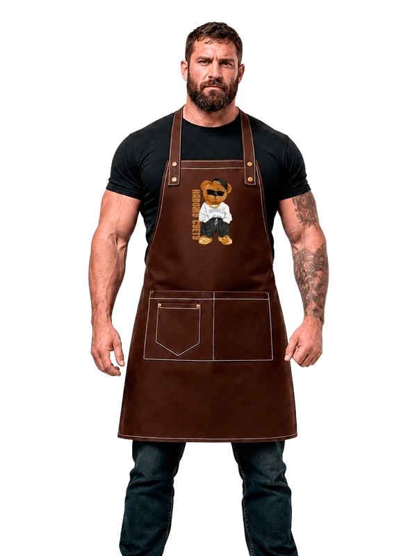 Фартук медведь навожу суету — Чёрная, фото 1