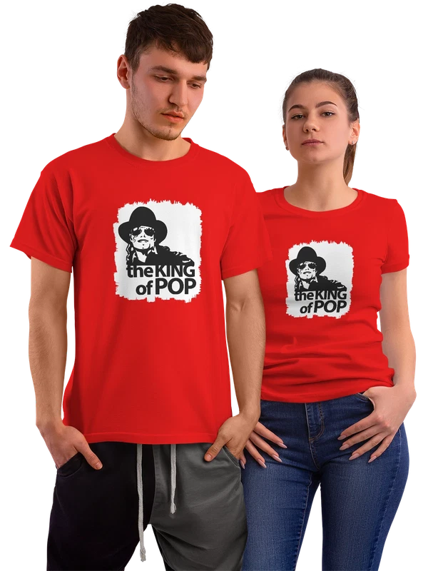 Футболка Michael Jackson силуэт — Красная, фото 1