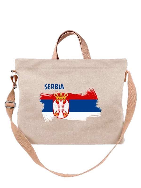 Сумка флаг Сербии Serbia — Белая, фото 1