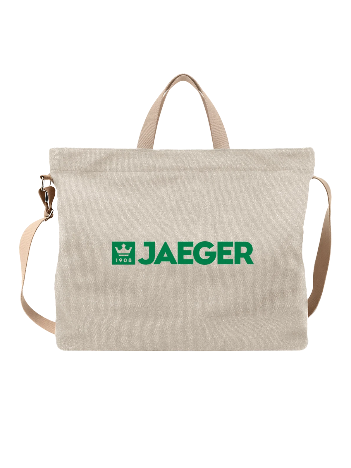 Сумка Jaeger белая с принтом — классическая мода — Белая, фото 1