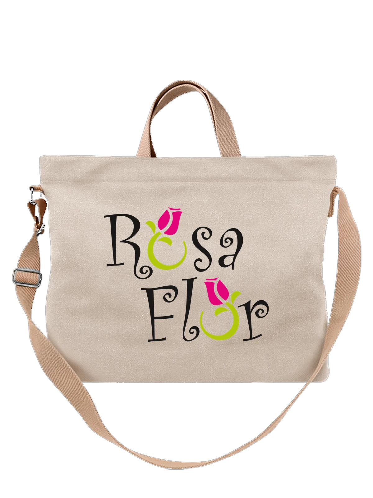 Сумка Rosa Flor белая с принтом — романтическая мода — Белая, фото 1