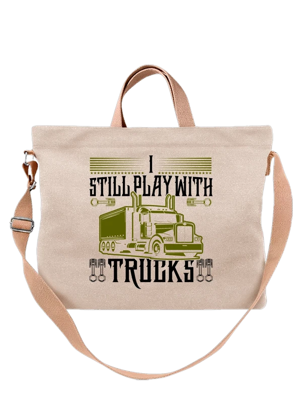 Сумка грузовик прикол play with trucks — Белая, фото 1