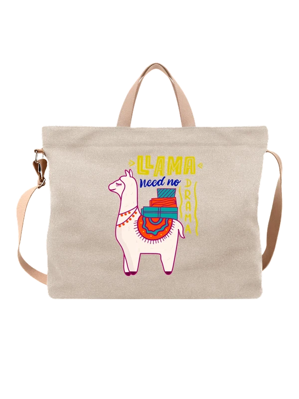 Сумка лама lama need no drama — Белая, фото 1
