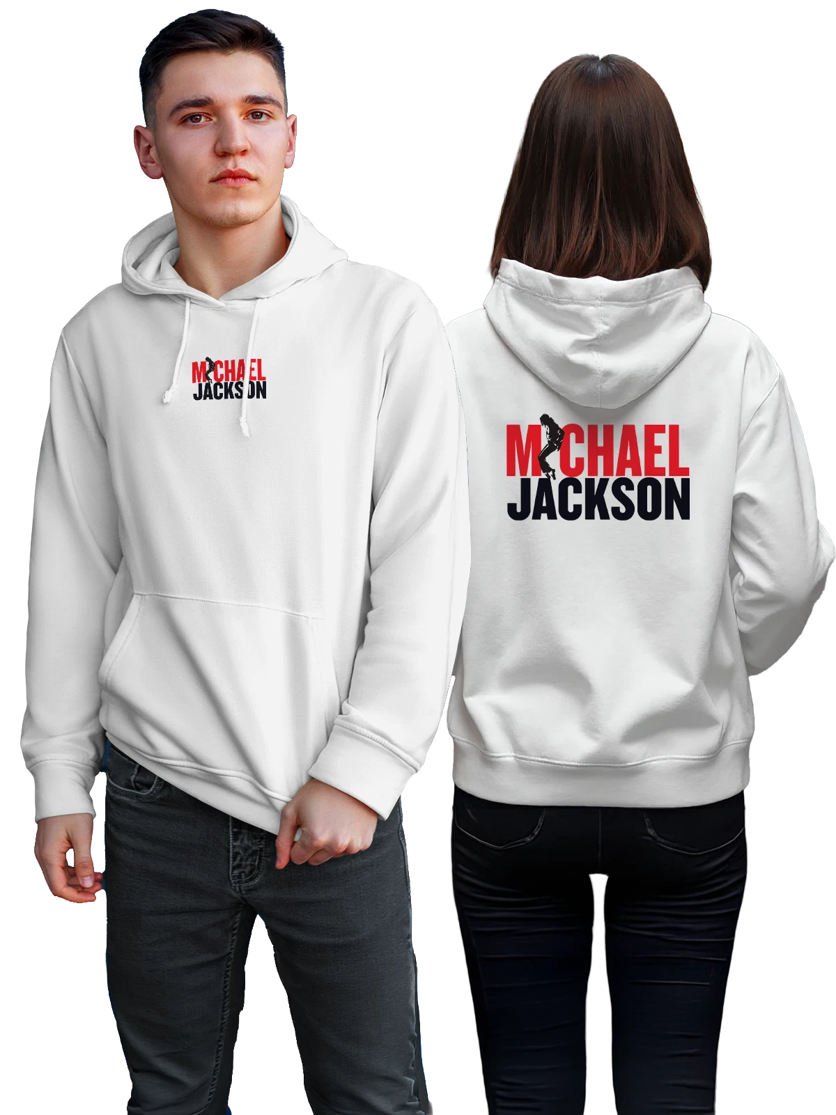 Худи Michael Jackson логотип белое с принтом — песня — Белая, фото 1