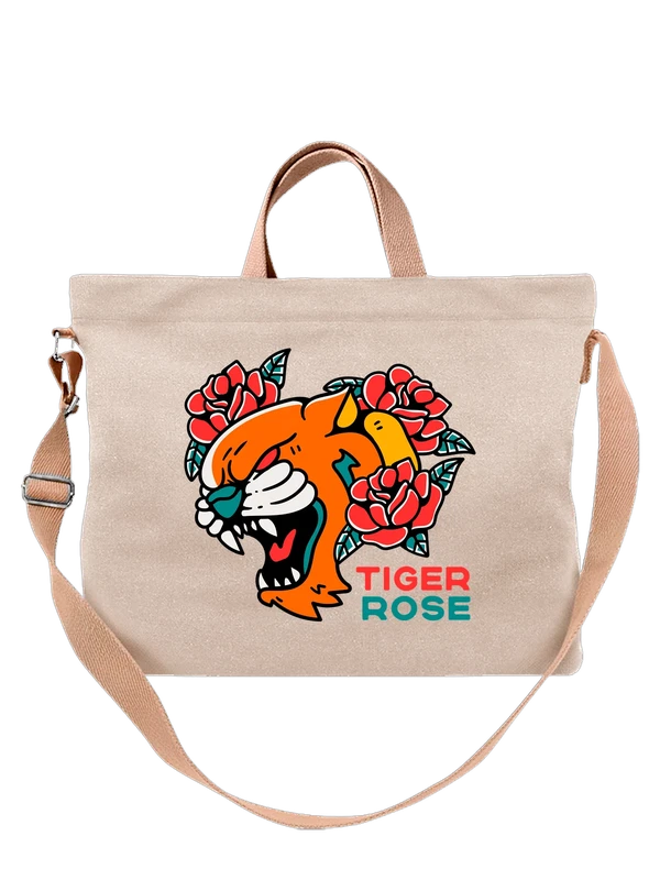 Сумка с тигром розами tiger rose — Белая, фото 1