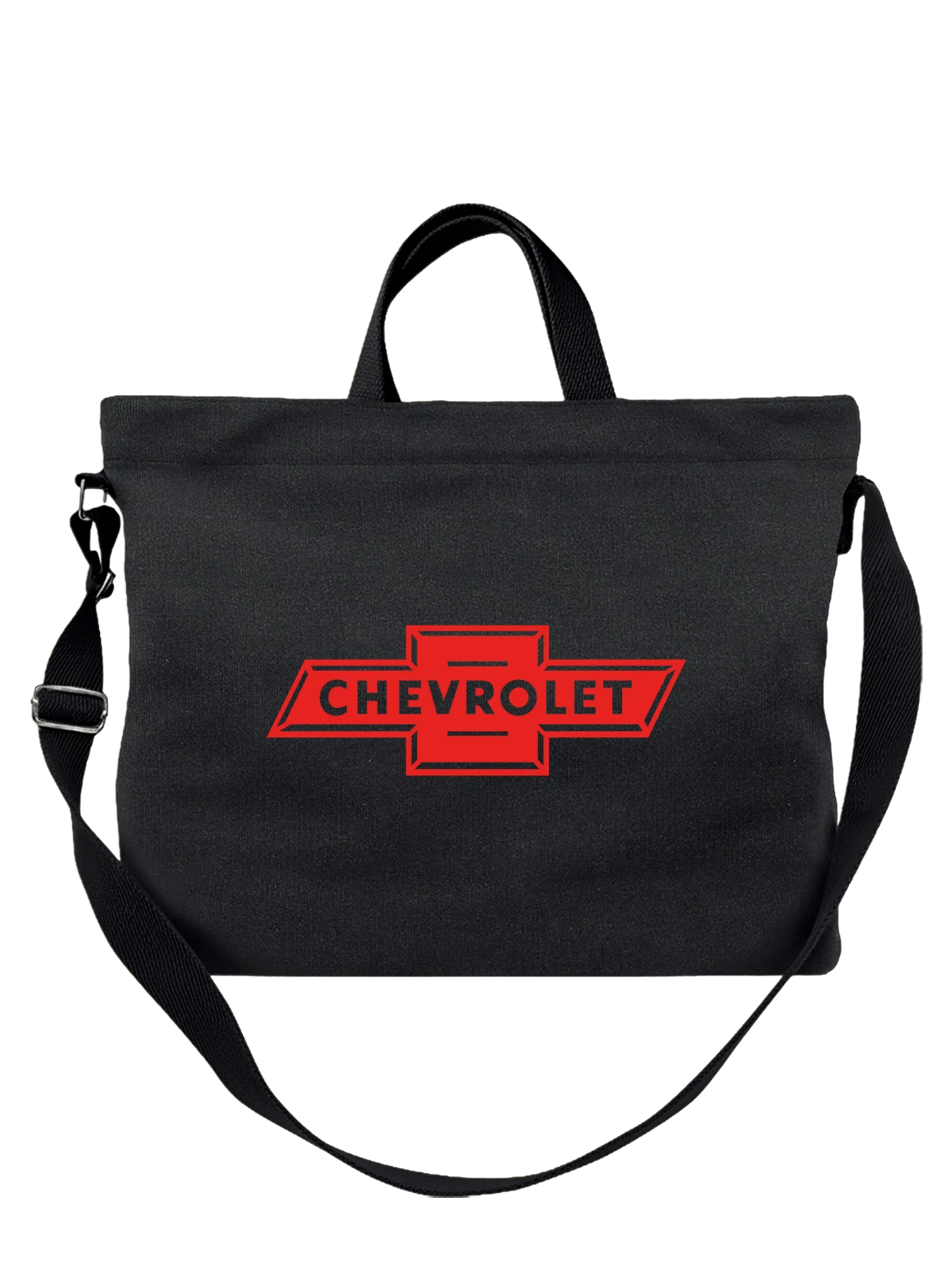 Сумка Chevrolet чёрная с принтом — яркая геометрия — Чёрная, фото 1