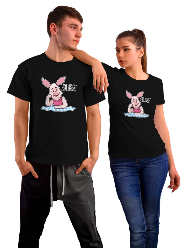 Футболка пятачок — Чёрная, фото 1