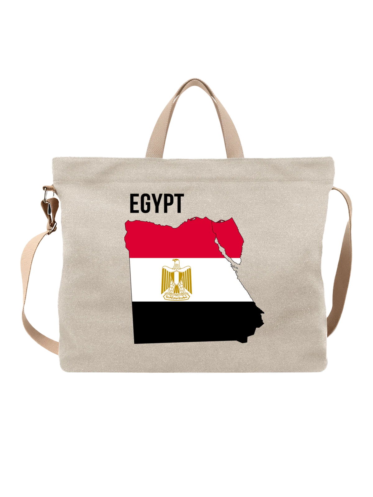 Сумка с флагом Египта Egypt белая с принтом — национальная символика — Белая, фото 1