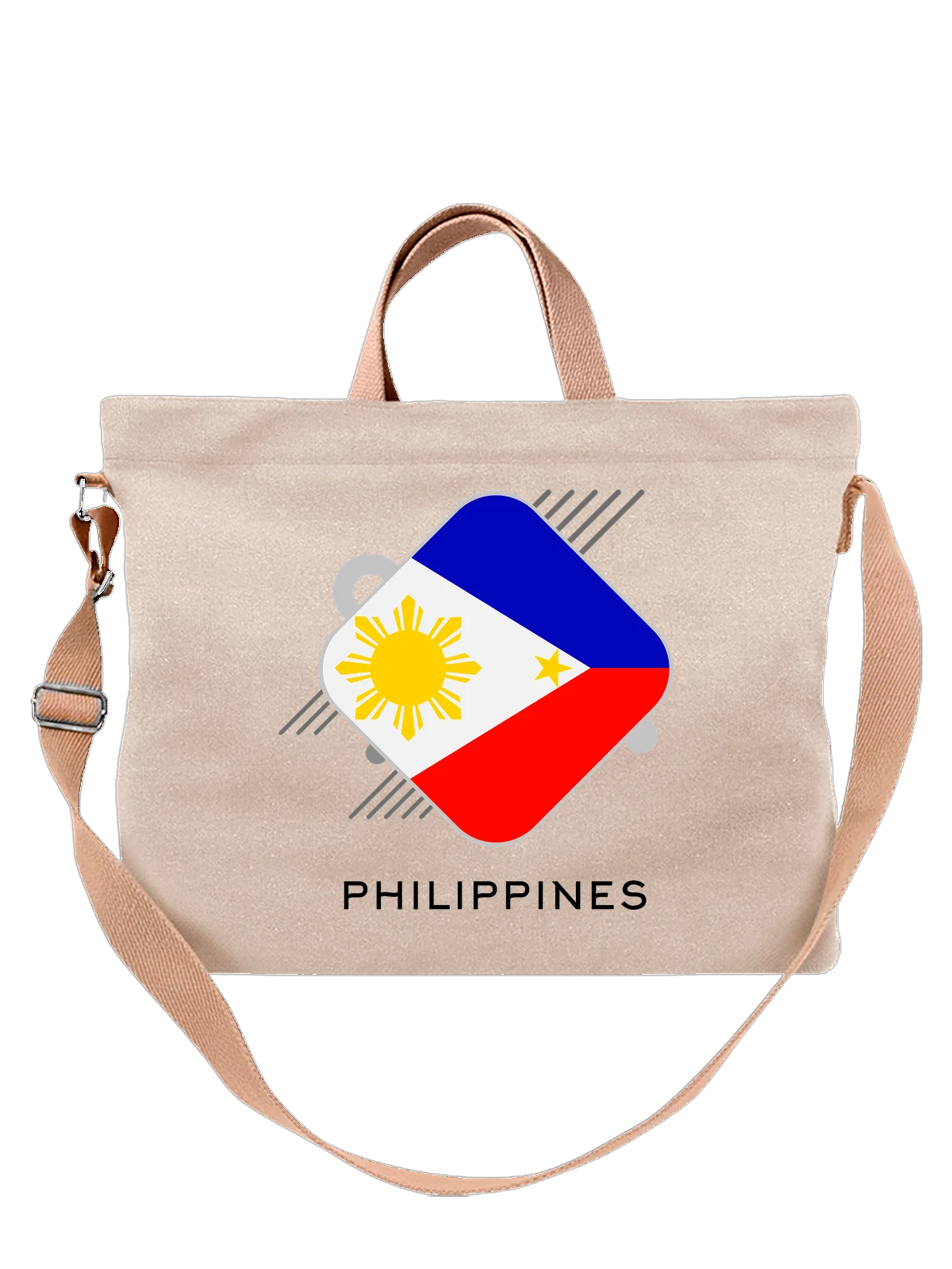 Сумка Флаг Филиппин Philippines белая с принтом — национальная символика — Белая, фото 1